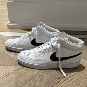 Nike Men's White and Black High-Top Sneakers